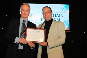 Bob Flowerdew presents Adrian Faulkner with the Silver Gilt Award - 2013